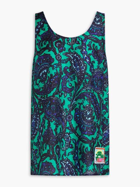 Zimmermann Printed silk-satin tank