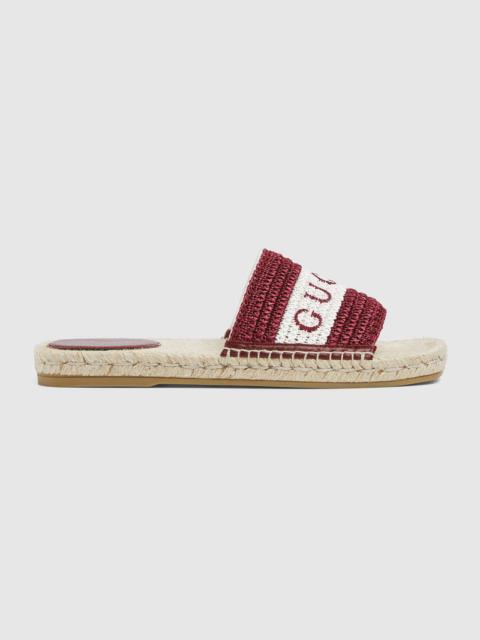 GUCCI Gucci Web Logo Slide Sandals