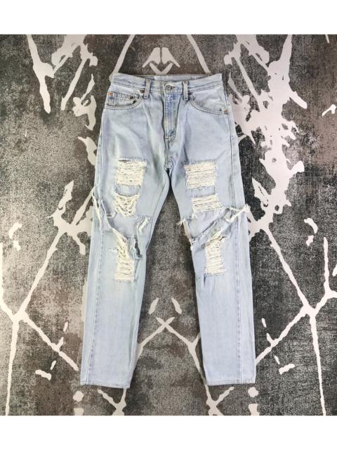 Other Designers Vintage - Vintage Levis 505 Jeans Ripped Denim KJ2293
