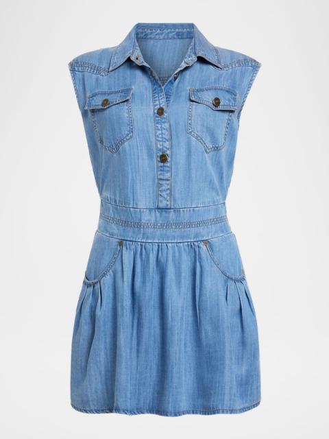 RAMY BROOK Paxton Denim Mini Shirtdress