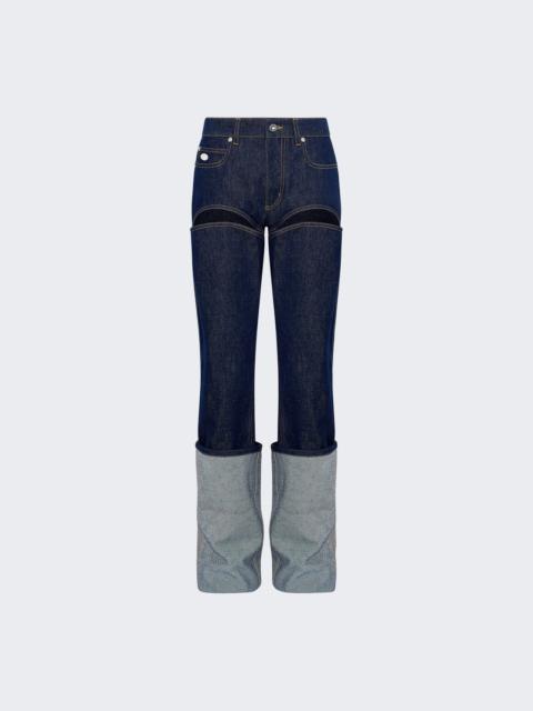 Jean Paul Gaultier Cutout Cuffed Jeans Indigo