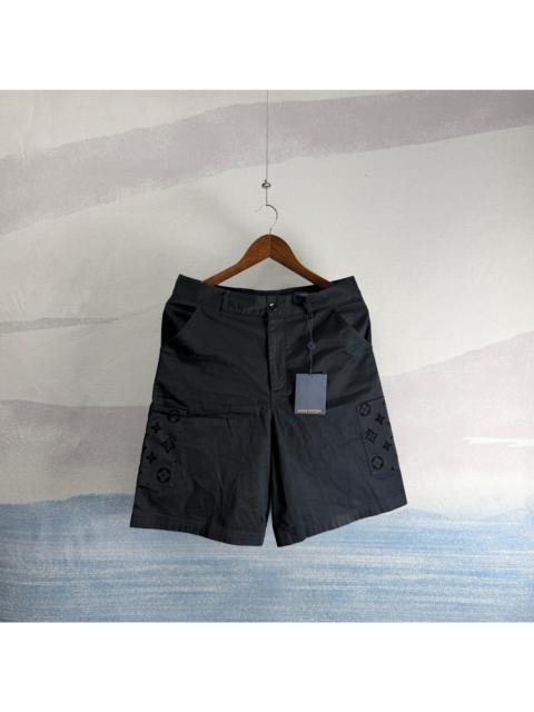 Louis Vuitton Louis Vuitton 2024 Flocked Black Shorts