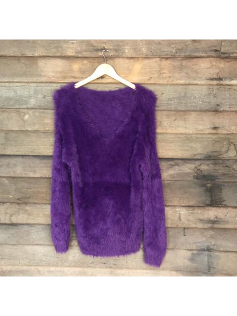 Other Designers Azul Purple Shag Shaggy Fur Mohair Knitwear #828 