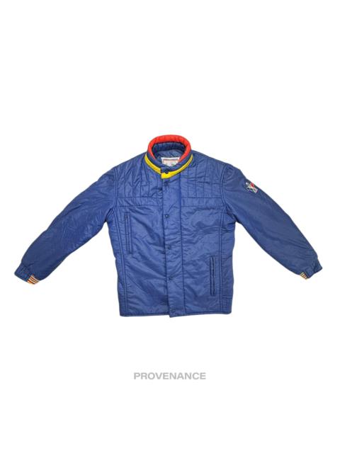 Moncler Light Ski Jacket - Blue Grenoble Logo Yellow Red