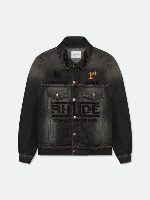 Rhude TIRE DENIM TRUCKER JACKET