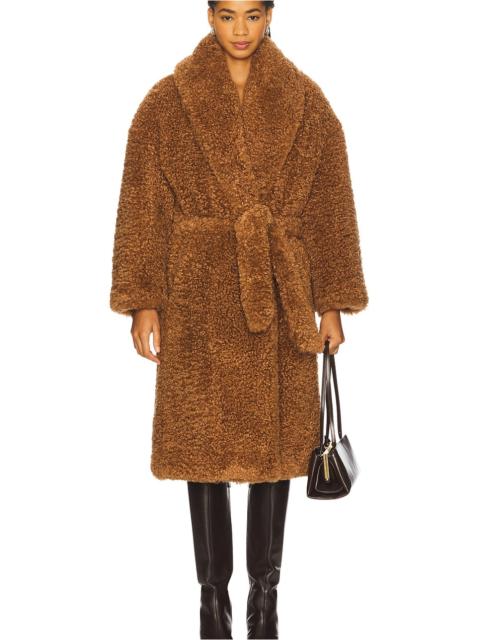 ATLEIN Long Teddy Wrap Coat