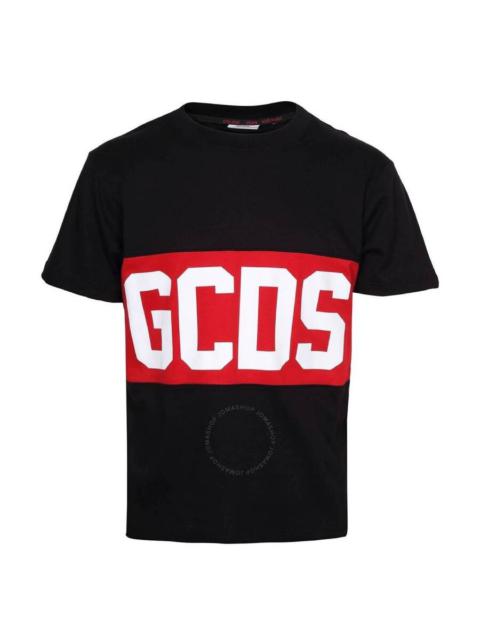 GCDS GCDS Black Logo Band Cotton T-Shirt