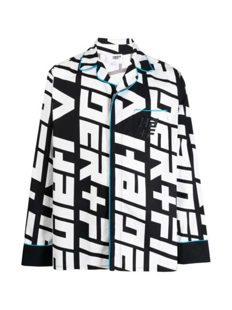 Haider Ackermann MONOGRAM-PRINT COTTON SHIRT