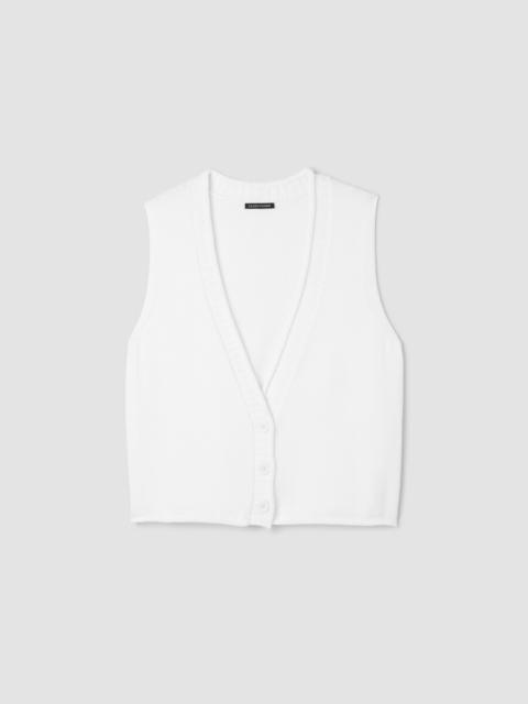 EILEEN FISHER Peruvian Cotton Blend V-Neck Vest
