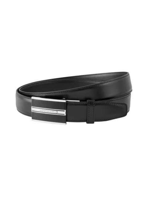 Montblanc Black 30 mm leather belt