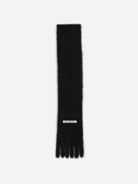 Acne Studios Skinny logo scarf - Black