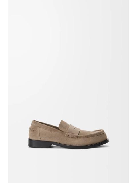 Loewe Loewe Bobine Suede Loafers Hazelnut