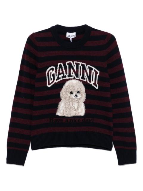 GANNI Ganni Women Poodle Wool Crewneck Sweater
