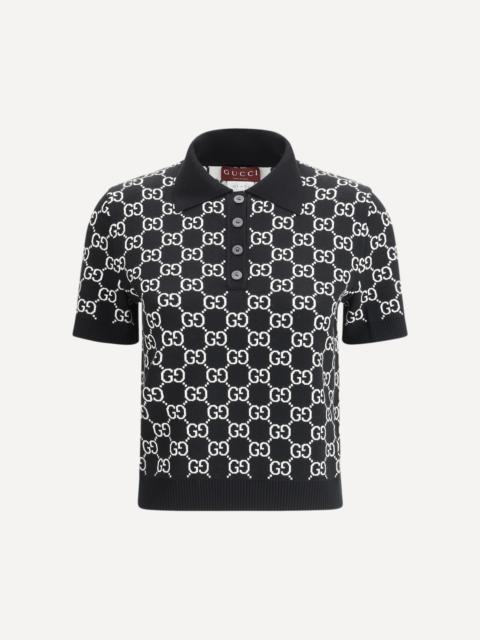 GUCCI GG wool jacquard Polo Top