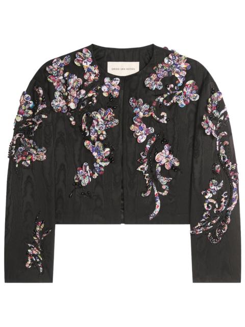 Dries Van Noten Dries Van Noten Women Giacca Corta Ricamata Con Effetto Moiré