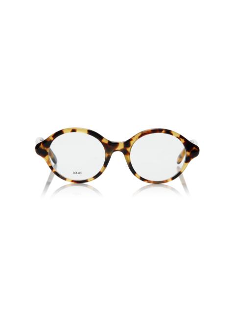Loewe Epsilon Slim Round-Frame Acetate Glasses brown
