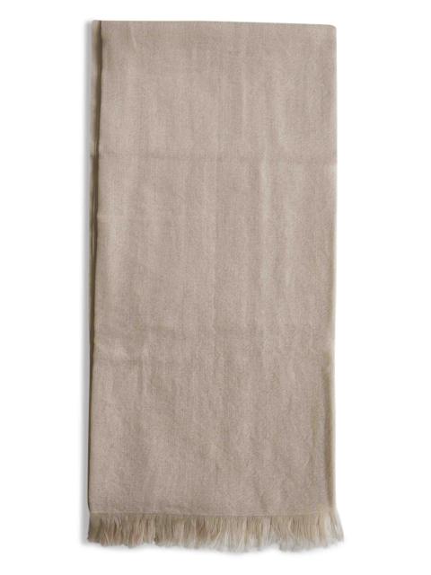 Brunello Cucinelli Beige cashmere and silk scarf