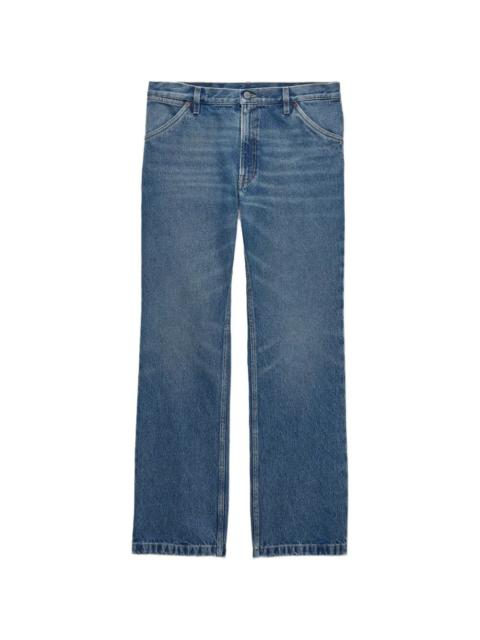 Prada Prada Men Tight Fit And Regular Waist Washed Denim Jeans