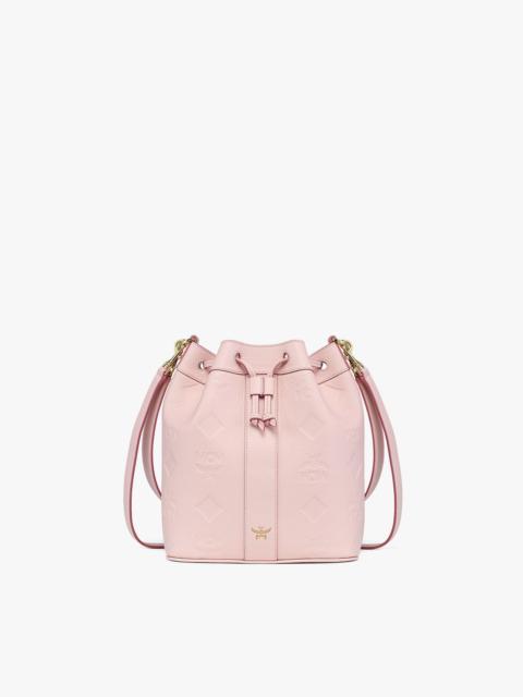 MCM Dessau Drawstring Bag in Maxi Monogram Leather