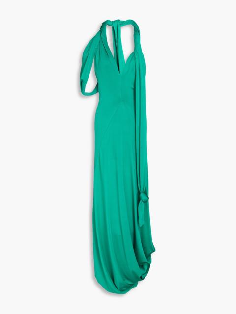 Victoria Beckham Open-back draped satin-jersey maxi dress