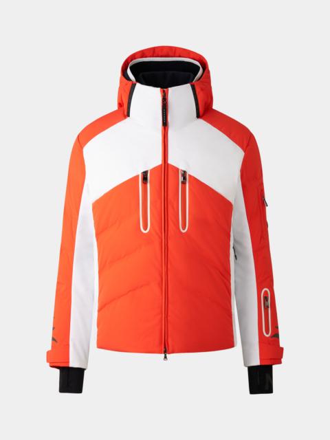 Jessy Down ski jacket in Coral/White