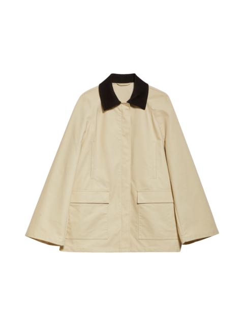 TOTEME TOTEME County Waxed Organic Cotton Coat in Peanut at Nordstrom