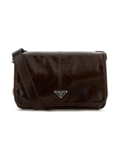 Prada Chocolate Leather Crossbody Bag