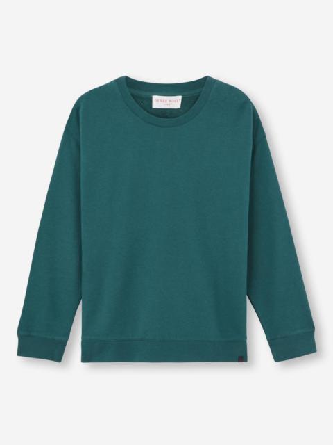Derek Rose Women's Sweatshirt Quinn Cotton Modal Pine Green