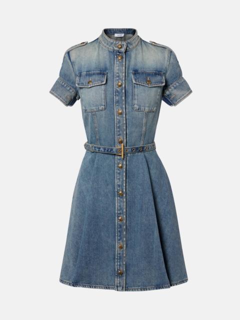 Alexander McQueen Belted denim shirt dress
