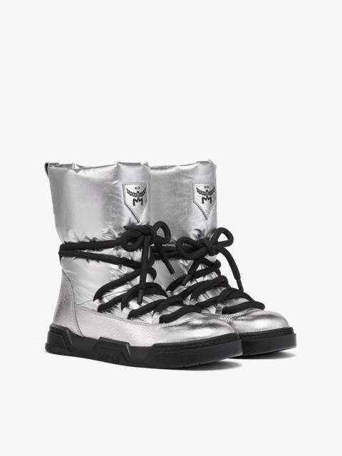 MCM Skyward Ankle Boots in Metallic Calf Leather