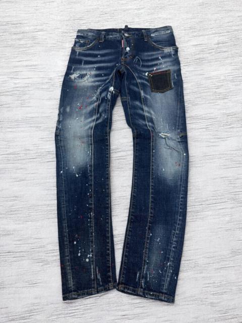 DSQUARED2 DSQUARED2 Paint Splatter Distressed Denim Jeans Vintage Wash