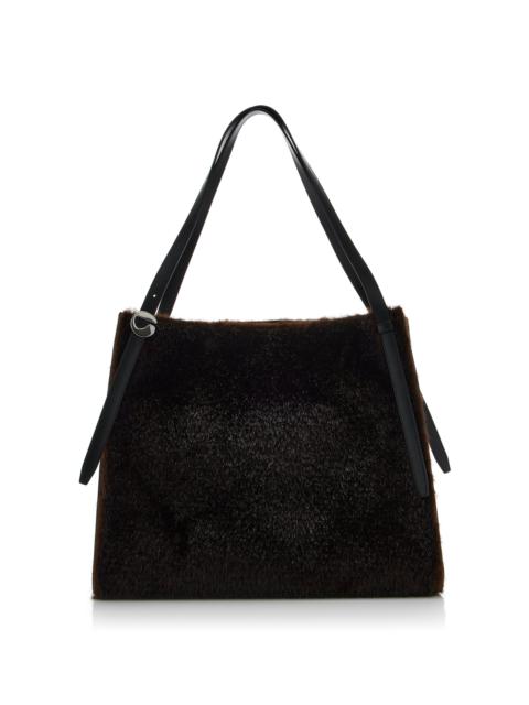 COPERNI Belt Faux Fur Tote Bag brown