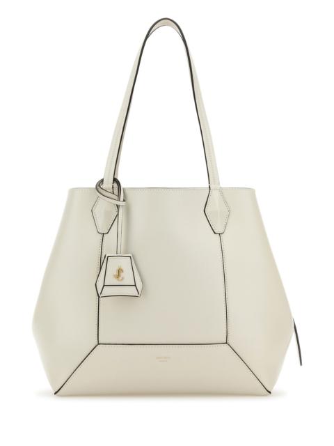 JIMMY CHOO Jimmy Choo Women White Leather Diamond Shopping Bag