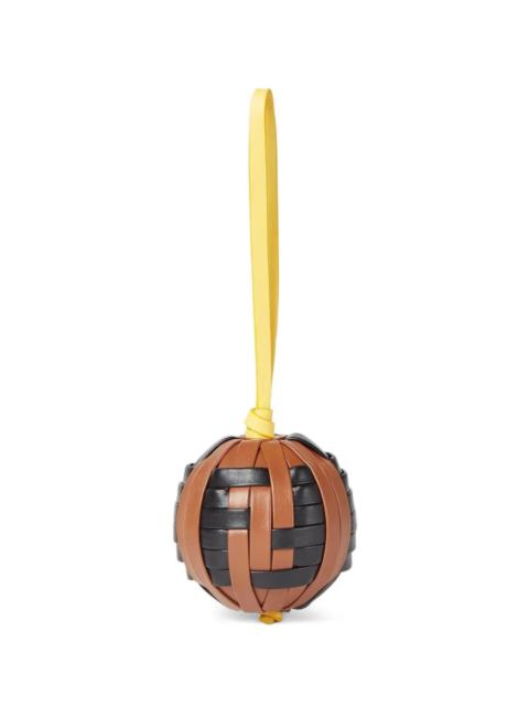 FENDI Fendi Men Ff Sphera Woven Leather Charm
