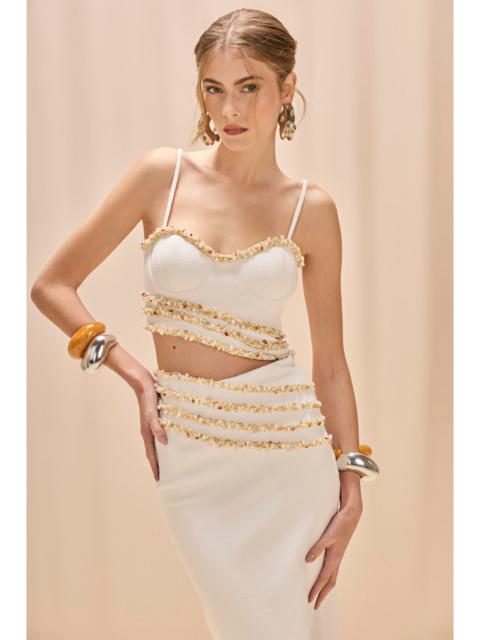 PatBO JADE KNIT EMBROIDERED TOP