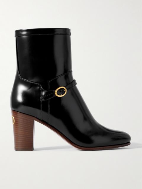 Valentino 80 Leather Ankle Boots
