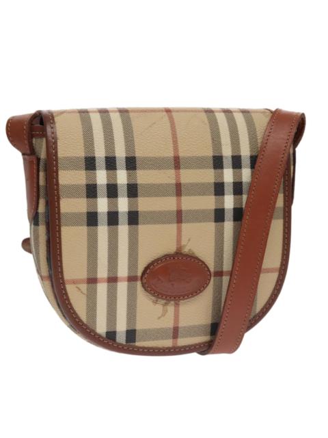 Burberry Burberry Nova Check Shoulder Bag Pvc Leather Beige