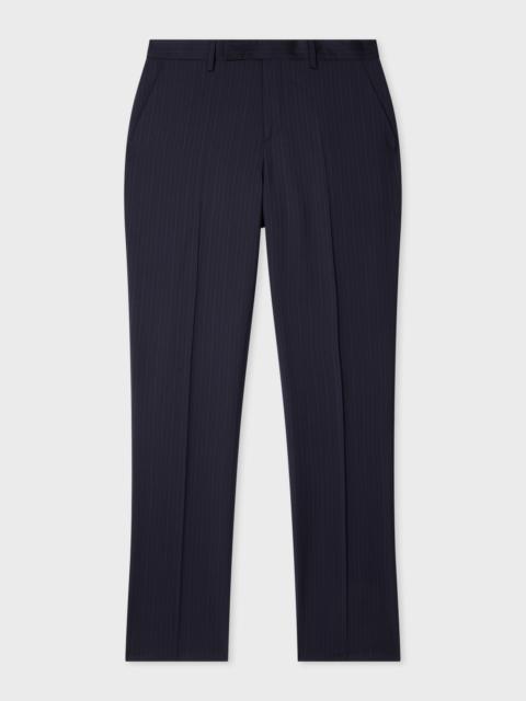 Paul Smith Navy Stripe Tropical Wool Trousers