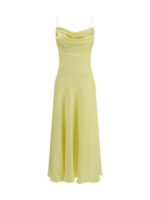 Balmain Balmain Women Long Silk Satin Dress With Straps
