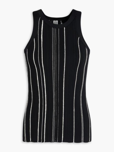 TOTEME Striped ribbed-knit tank