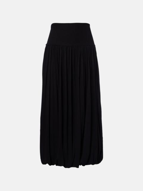 TOTEME Gathered jersey midi skirt