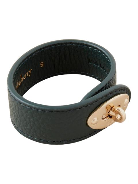 Mulberry Bayswater Leather Bracelet Mulberry Green Small Classic Grain
