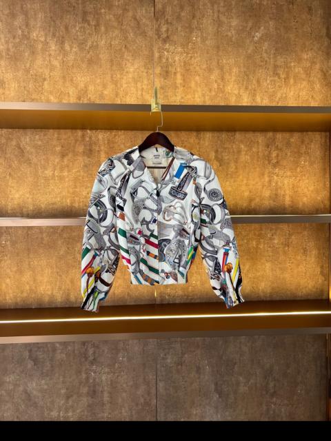Hermès Hermes silk bomber jacket