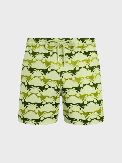 Vilebrequin MEN SWIM SHORTS EMBROIDERED ORCAS - LIMITED EDITION