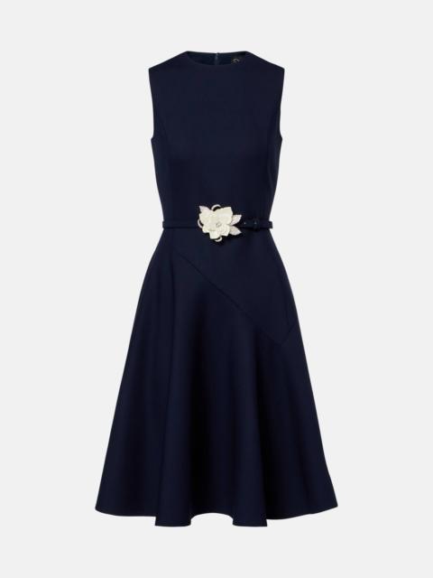 Oscar de la Renta Belted wool-blend midi dress