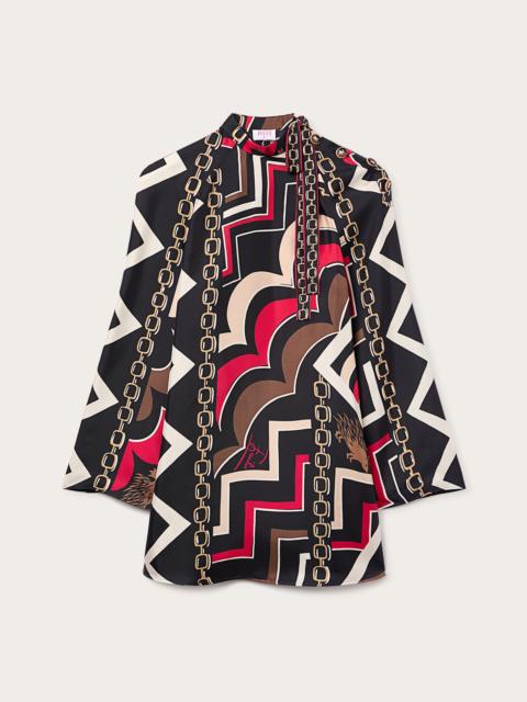 PUCCI ISTRICE PRINT SILK TWILL DRESS