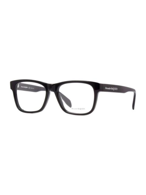 Alexander McQueen Alexander McQueen Men's Black Square Eyeglass Frames AM0307O 001