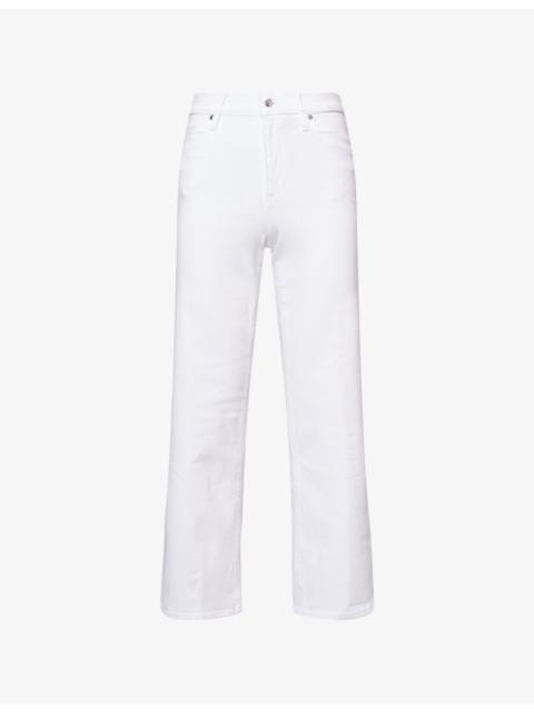 FRAME The Icon Flared Cotton-Blend Jeans