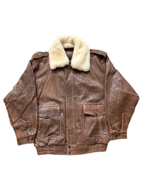 Other Designers Vintage Reno France Fur Brown G1 Leather Jacket