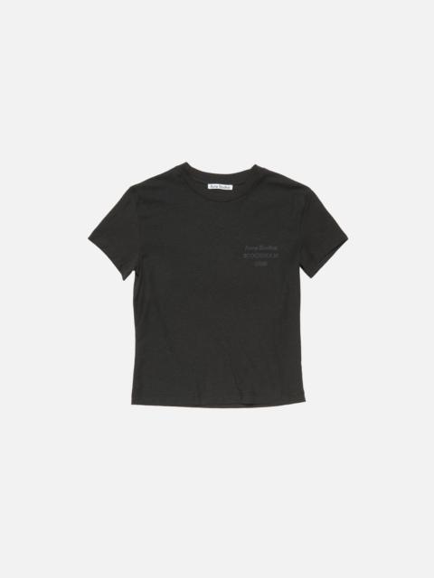 Acne Studios Logo t-shirt - fitted - Black